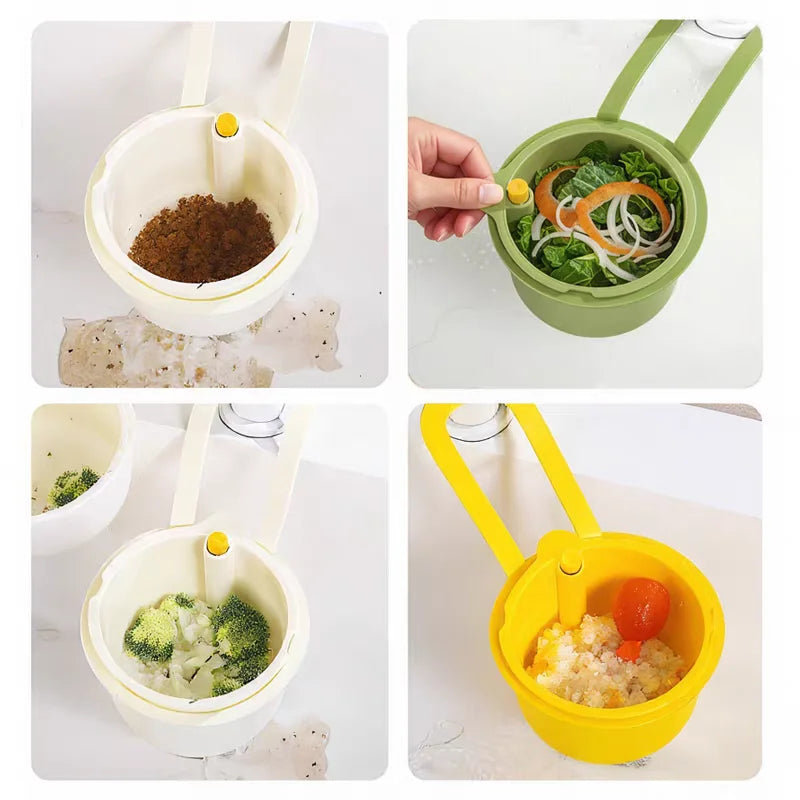 Detachable Sink Hanging Strainer Basket Quickly Drain Kitchen Garbage Filter Openable Bottom Cover Creative Multifunctional